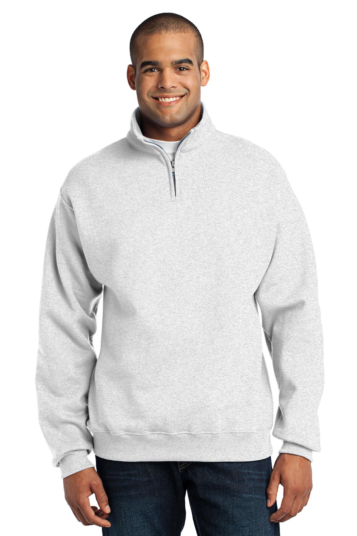 Custom Sweatshirt. JERZEES Cadet Shop 1/4-Zip Shirt - ® NuBlend 995M ® - Collar