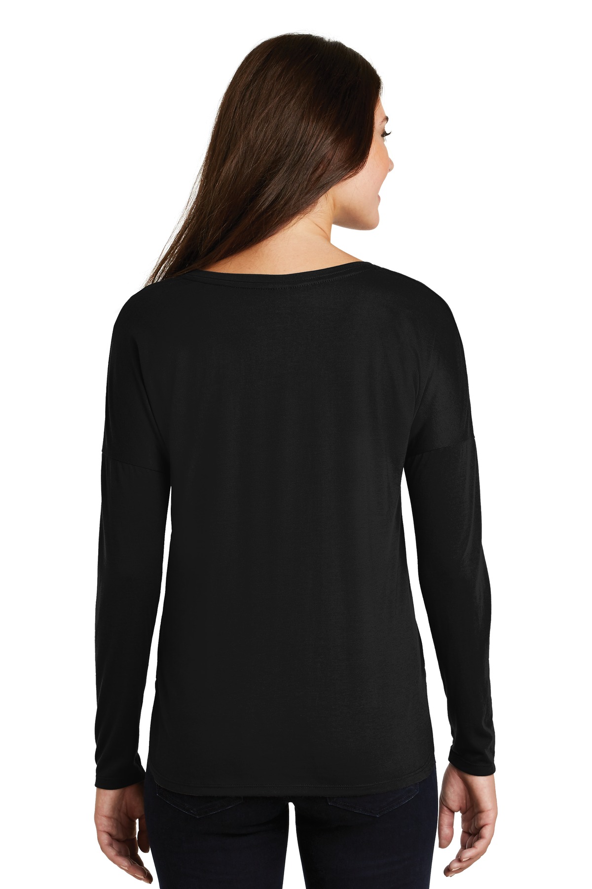 District ® Women's Drapey Long Sleeve Tee. DM413 - Custom Shirt Shop