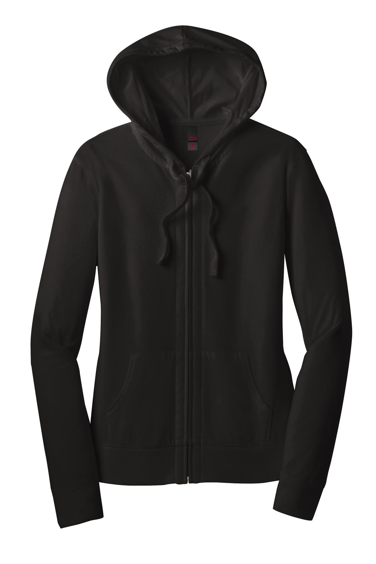 District ® Women's Fitted Jersey Full-Zip Hoodie. DT2100 - Custom Shirt ...