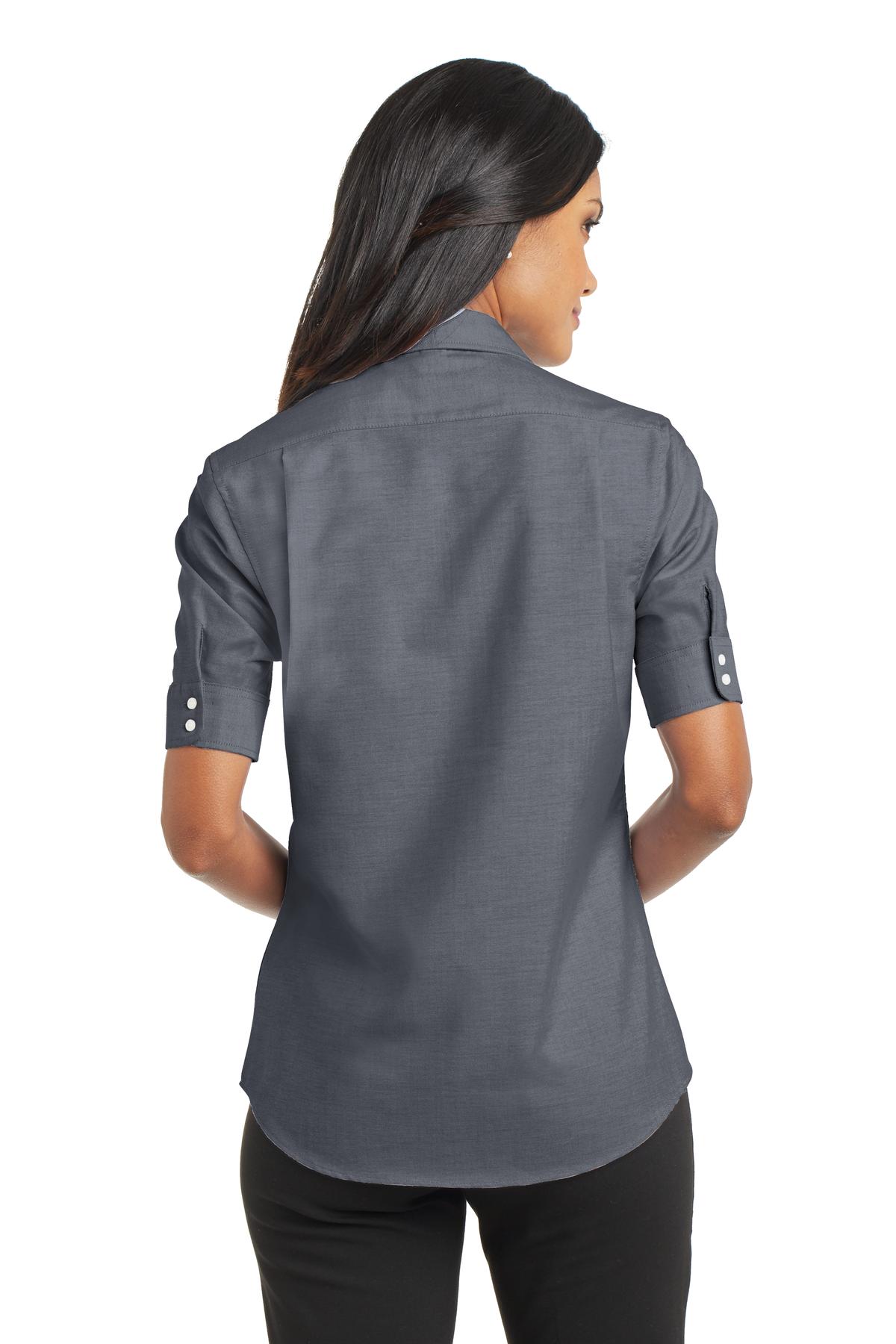 Port Authority ® Ladies Short Sleeve SuperPro ™ Oxford Shirt. L659 - Custom  Shirt Shop