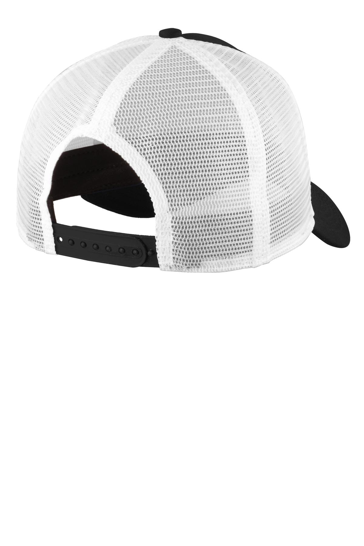 New Era Black/White Mesh Snapback Cap with Subdued Puerto Rico RIcan Patch NE205