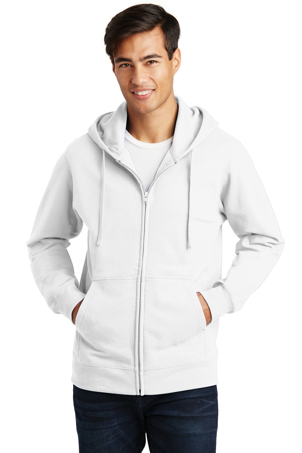 Port & Company ® Fan Favorite Fleece Full-Zip Hooded Sweatshirt ...