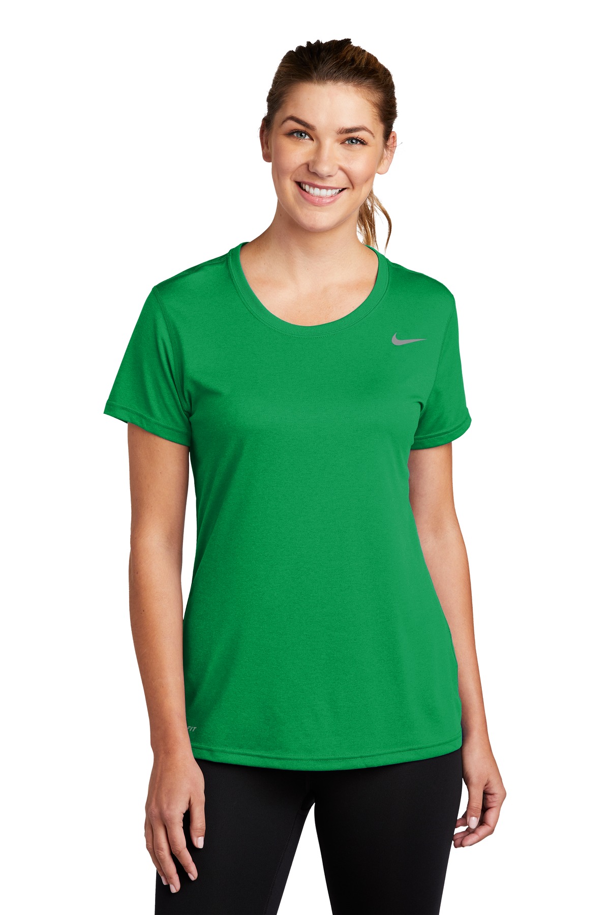 Nike Tee Dri-Fit Cotton S/S Baseball Diamond Logo Gorge Green