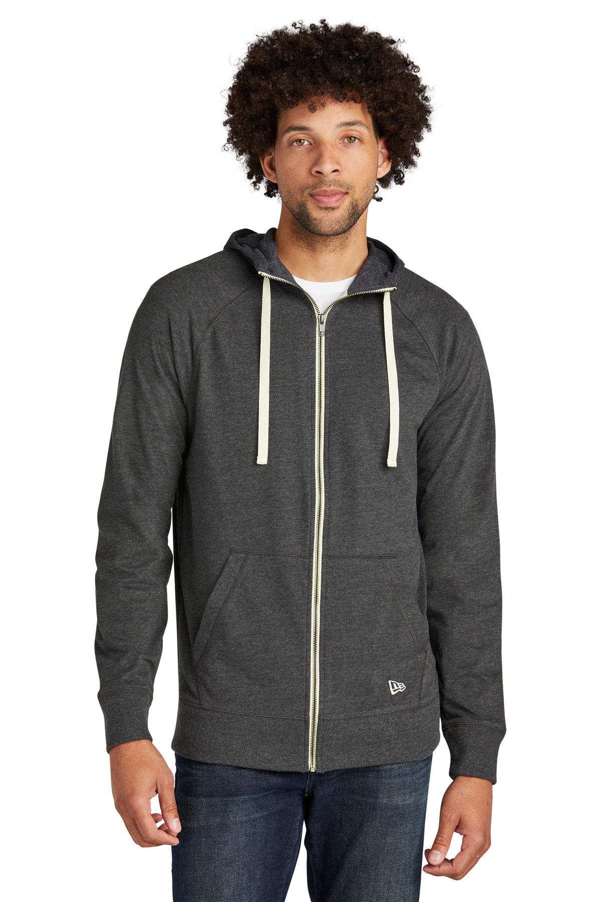 New Era ® Sueded Cotton Blend Full-Zip Hoodie. NEA122 - Custom